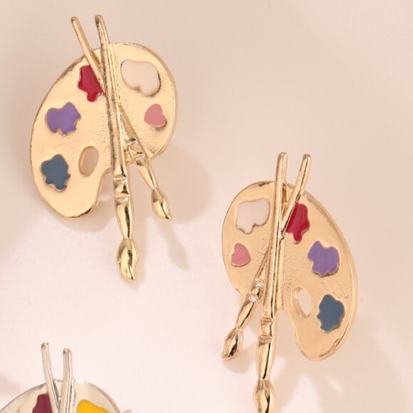 Drawing Board Shaped Earrings - Picture 1 of 3